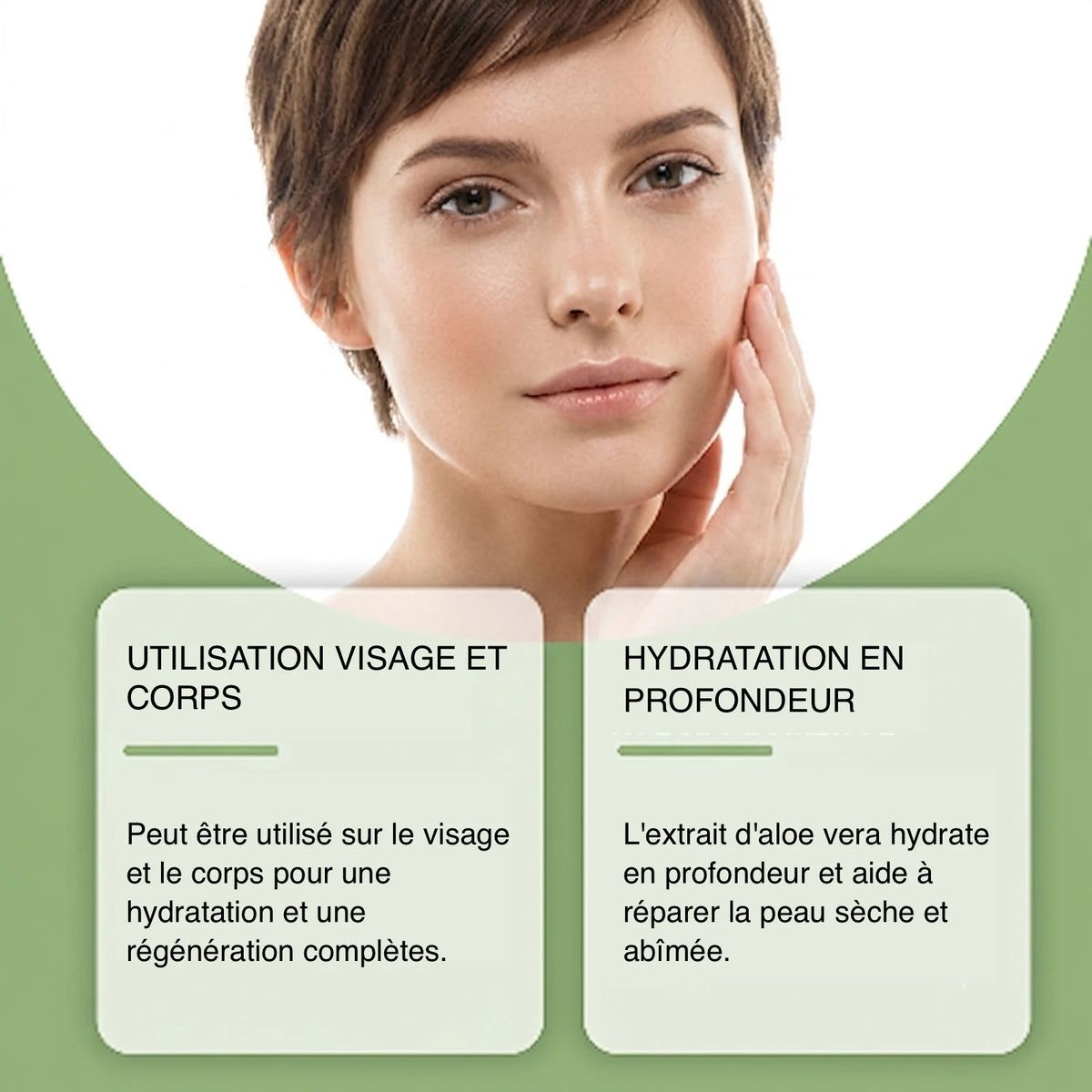 Extrait d'Aloe Vera en gel avant le soin